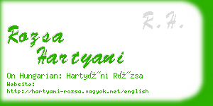 rozsa hartyani business card